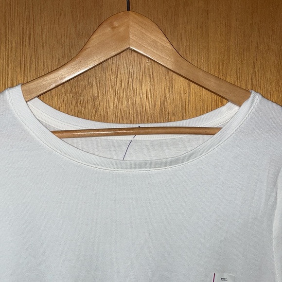 •A NEW DAY•NWT WHITE LONG SLEEVE RIBBED SCOOPNECK TOP SIZE XXL - Picture 7 of 8